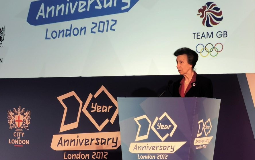 Princess Royal leads celebrations of London 2012 10th anniversary 